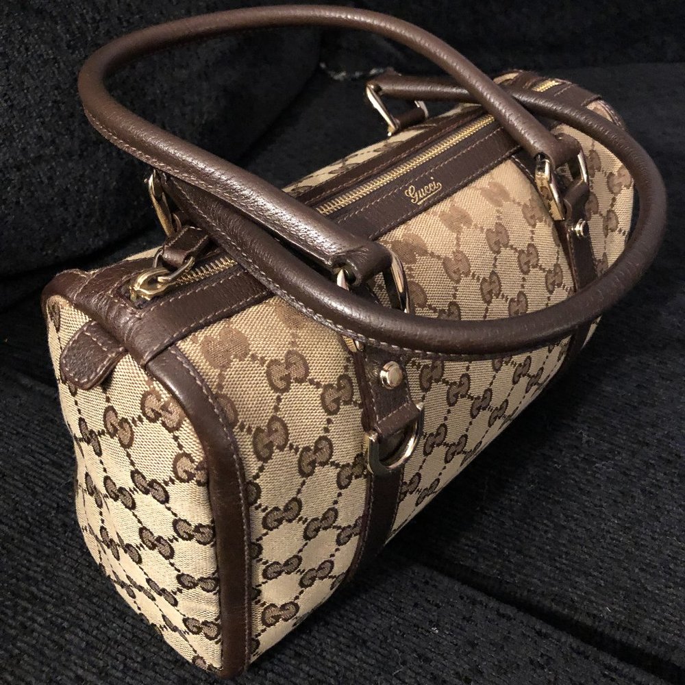 100% AUTHENTIC GUCCI ABBEY GG CANVAS BOSTON BAG - Picture 3 of 16
